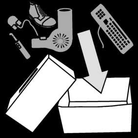 put your stuff in boxes